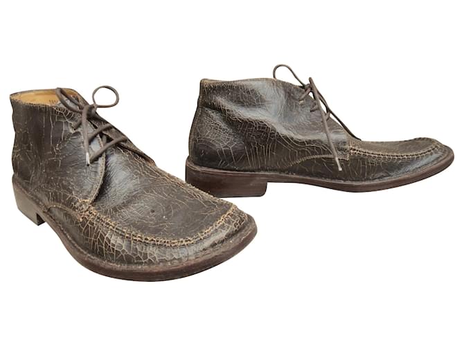 Patrick Cox Partick Cox boots size 43,5 Dark brown Leather  ref.164409