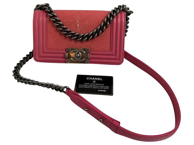 Boy Chanel Cuirs exotiques Rose  ref.164416