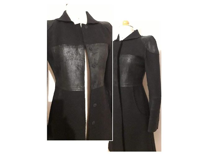Fendi black wool and mohair coat