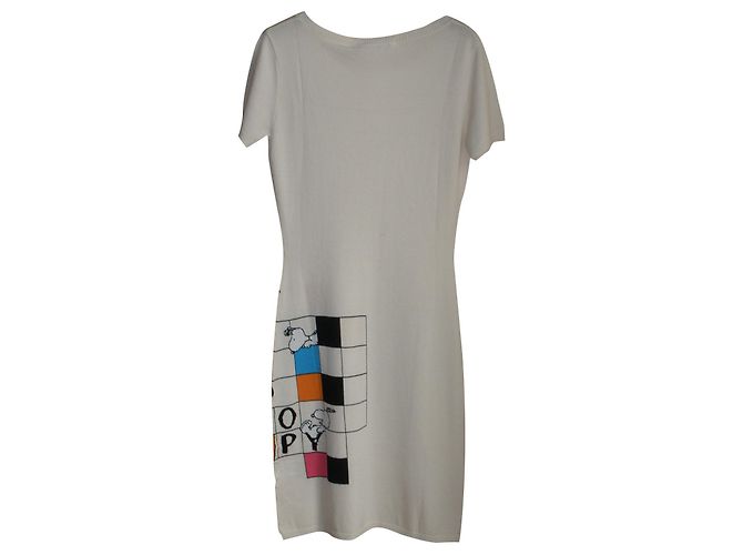 Jc De Castelbajac Snoopy Strickkleid Creme Roh