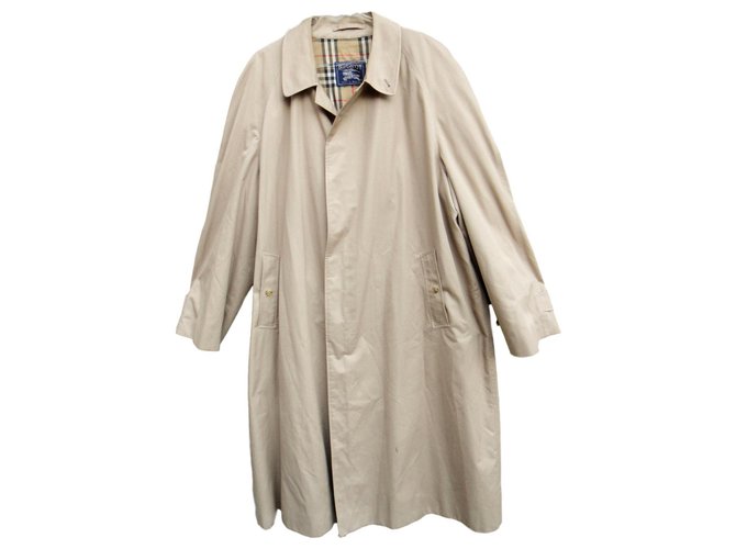 raincoat man Burberry vintage t 60 Beige Cotton Polyester  ref.164571