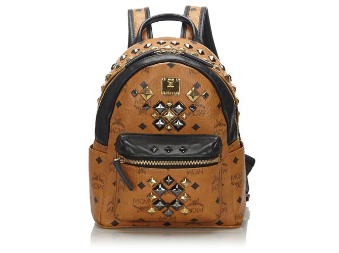 mcm backpack black and brown