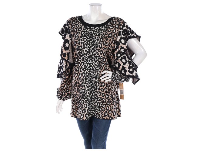 Rachel Roy Knitwear Multiple colors Leopard print Cotton Viscose Nylon  ref.164771