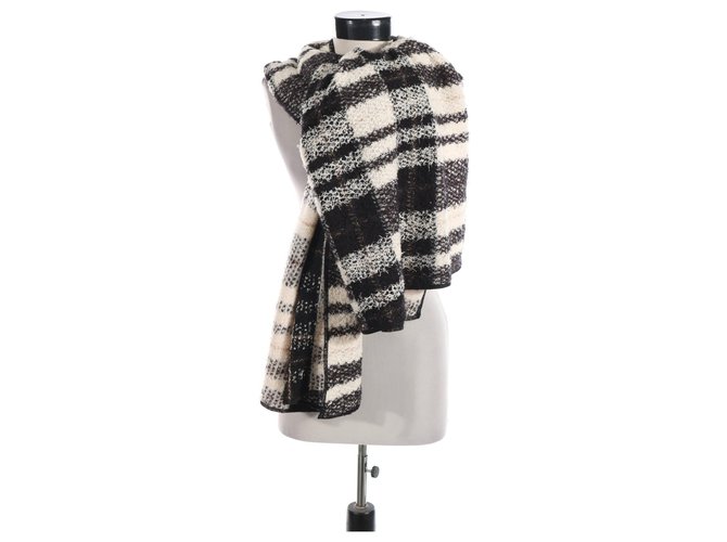 Marc Cain Scarves Black White Multiple colors Wool  ref.164776