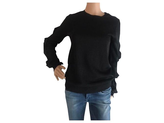 Autre Marque Au Printemps Paris Schwarzer Viskose Pullover 