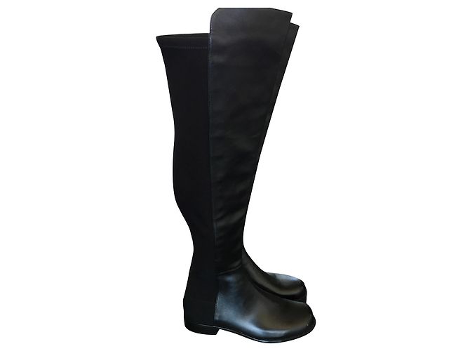Stuart Weitzman Black Leather Boots