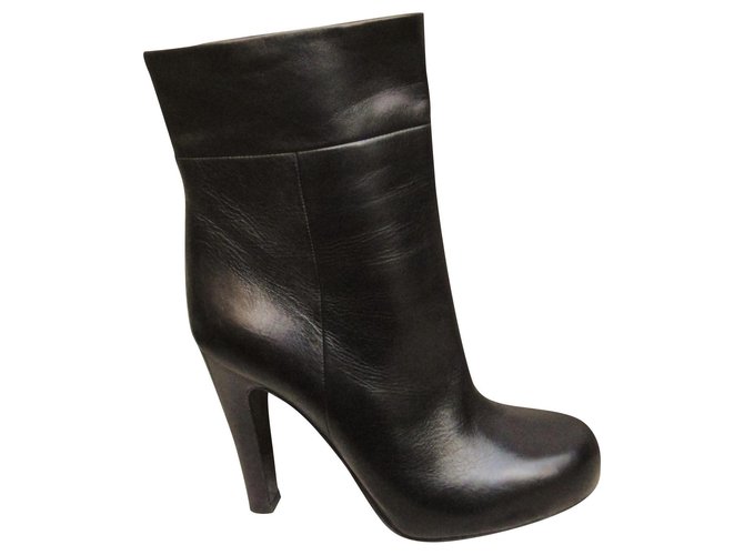 Dolce & Gabbana Ankle Boots Black Leather  ref.164797