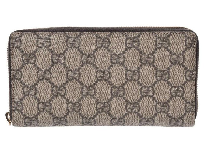 Gucci Zip Aroundpurse Grege purse Grey Cloth  ref.164923