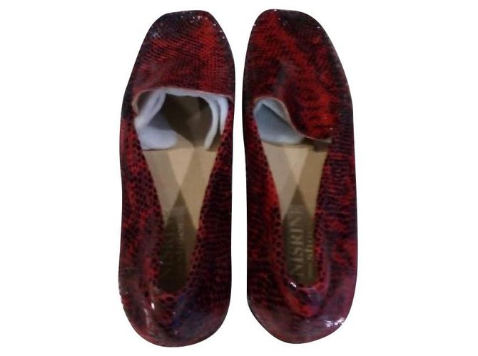 Autre Marque loafers Nisrine Dark red Leather  ref.151216