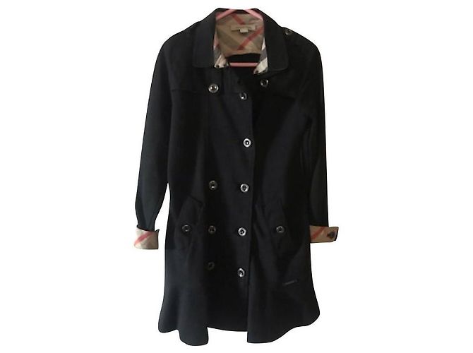 Burberry Mädchen Mantel Schwarz Baumwolle