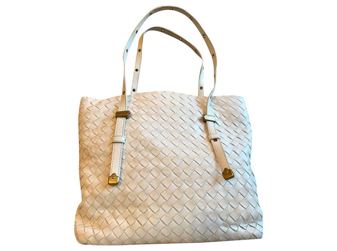Bottega Veneta Handbags White Leather  ref.165153