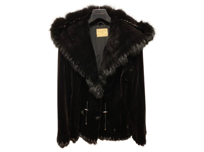 Braschi Burgundy Kopenhagen MINK coat Black Fur  ref.165161