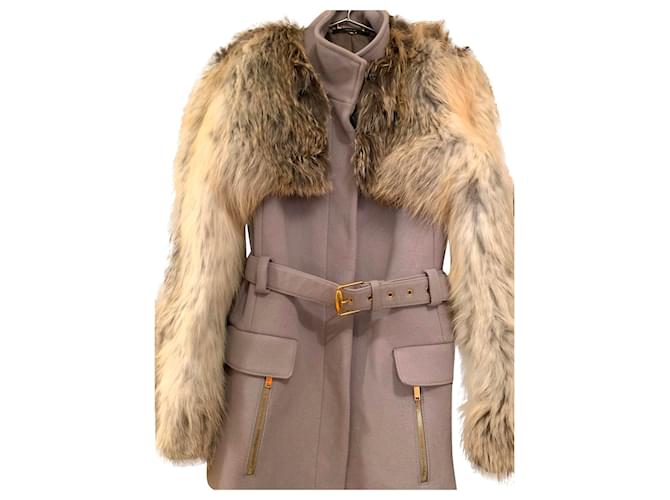 Marmont RACCON-CASHMERE coat GUCCI Grey  ref.165163