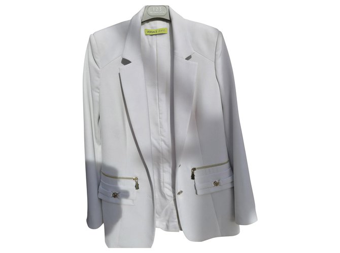 Versace Jacket Bianco Poliestere  ref.165169