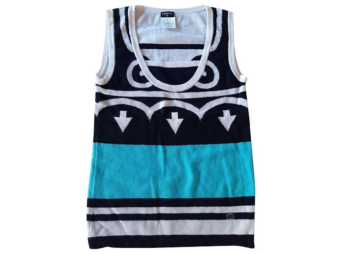 Chanel Kaschmir Top Mehrfarbig Mehrfarben