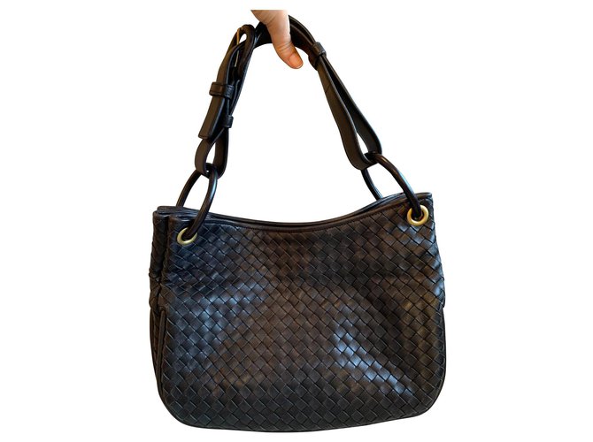Bottega Veneta Bottega woven leather bag Black  ref.165174