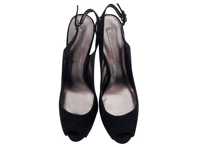 Bcbg Max Azria Black Satin Heels
