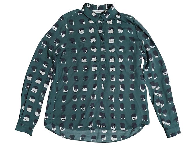 & Other Stories Camisa de Viscosa Verde Multicolor