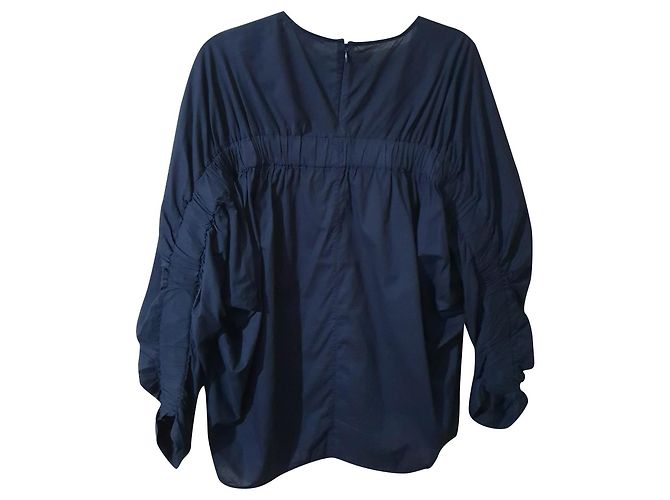 Camicetta oversize in cotone Cos blu navy