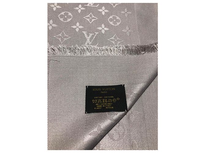 Louis Vuitton-Monogrammtuch Grau Seide Wolle