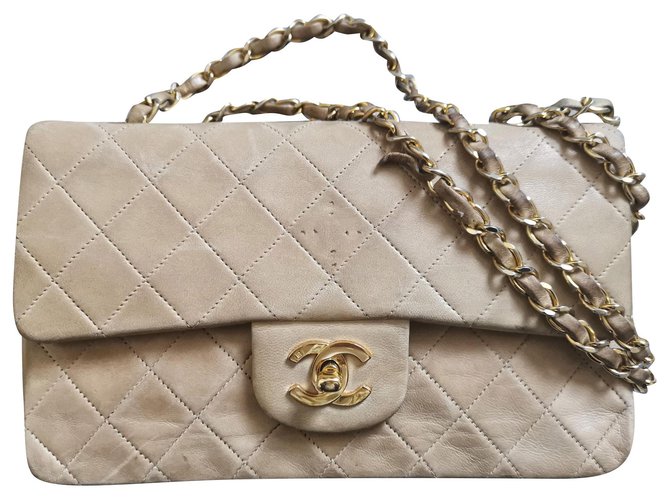 Chanel Timeless 2.55 Couleur Beige Cuir  ref.165347
