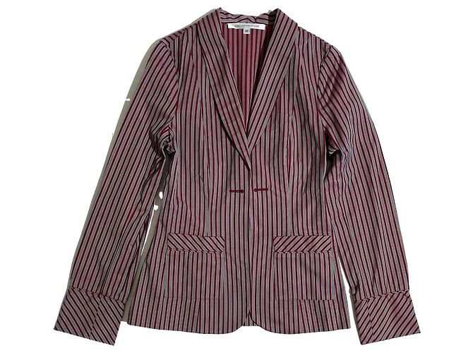 Blazer de rayas Varsity Diane Von Furstenberg de algodón Multicolor