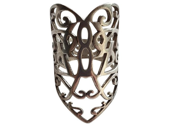 Yves Saint Laurent Bague YSL en argent vintage Argenté 