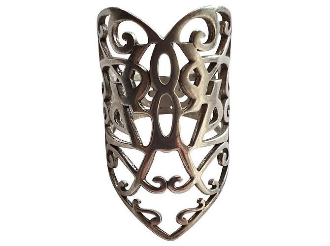 Yves Saint Laurent YSL Ring in Vintage Silber 