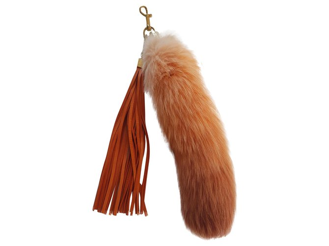 Fox Fur Bag Charm Brown