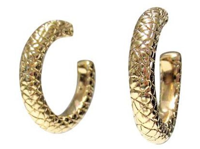 Autre Marque Pendientes de aro Dyrberg / Kern con estampado de serpiente