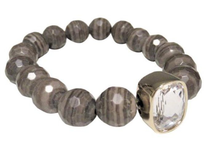 Autre Marque Dyrberg/Kern brown jasper stone bracelet Gold-plated  ref.165681