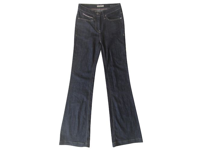 Vaqueros Burberry Brit Wiltshire Flare de Cintura Alta Azul Marino