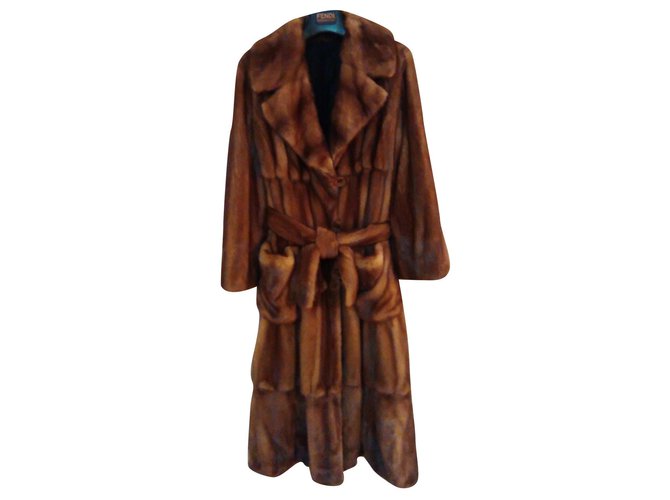 FENDI Reversible wild Mink Fur coat 