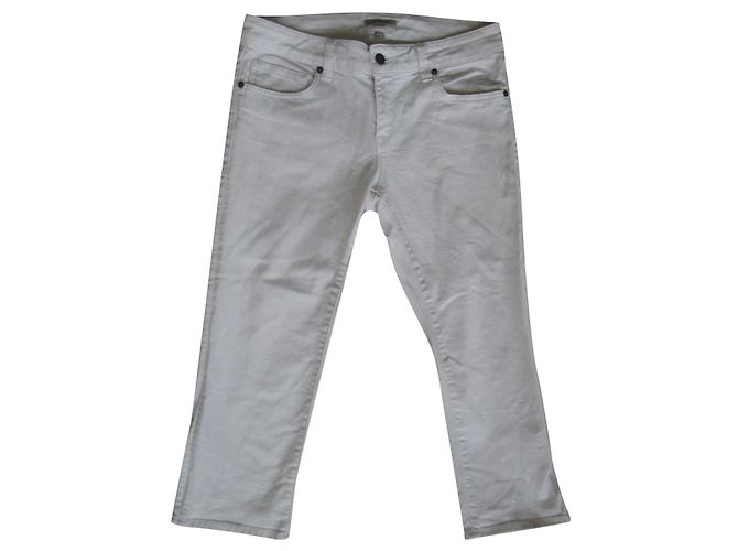 Pantalones 7/8 Burberry de algodón blanco
