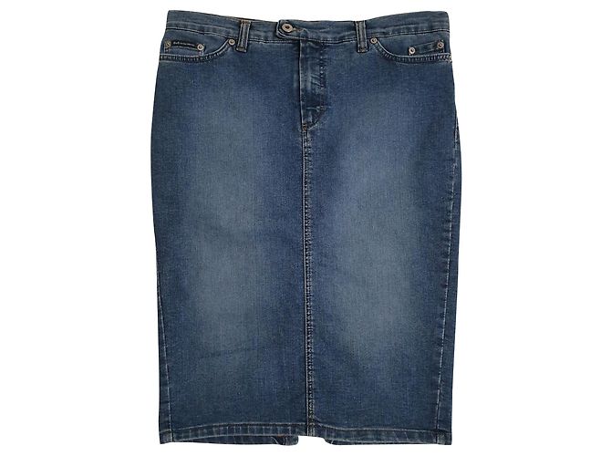 D&G Jeansrock Blau Baumwolle Elastan Größe 48