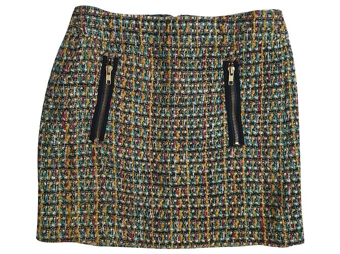J.Crew Minifalda de tweed multicolor