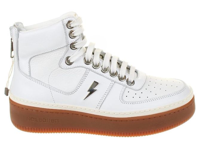 Baskets Neil Barrett en cuir blanc