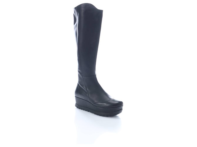 Autre Marque Boots Black Leather  ref.165927