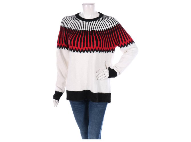 Michael Kors Knitwear White Red Multiple colors Cotton Polyester Wool Acrylic  ref.165930