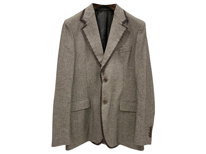 Salvatore Ferragamo Sartorial evening jacket Brown Wool  ref.165977