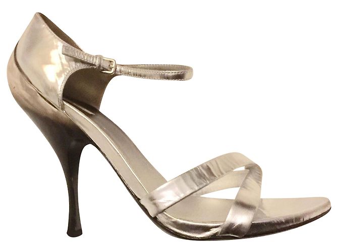 Miu Miu Silver evening sandals Silvery