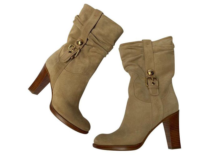 LV Laureate Brown Suede Ankle Boots