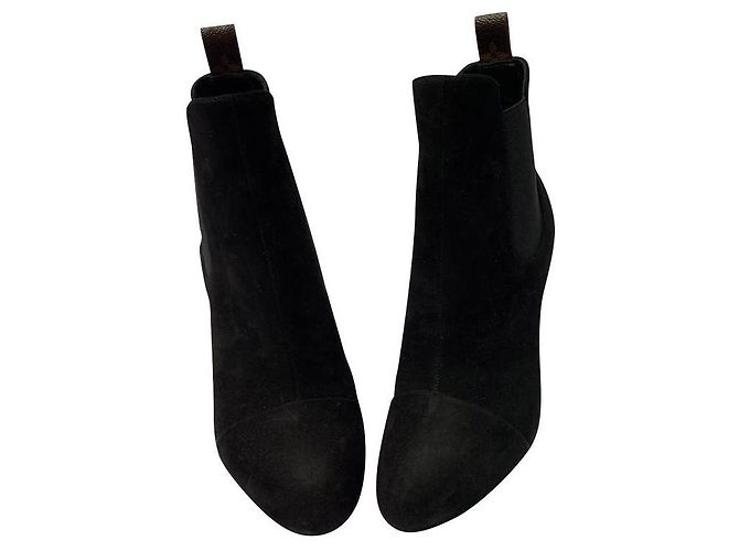 Botines de ante negro Louis Vuitton