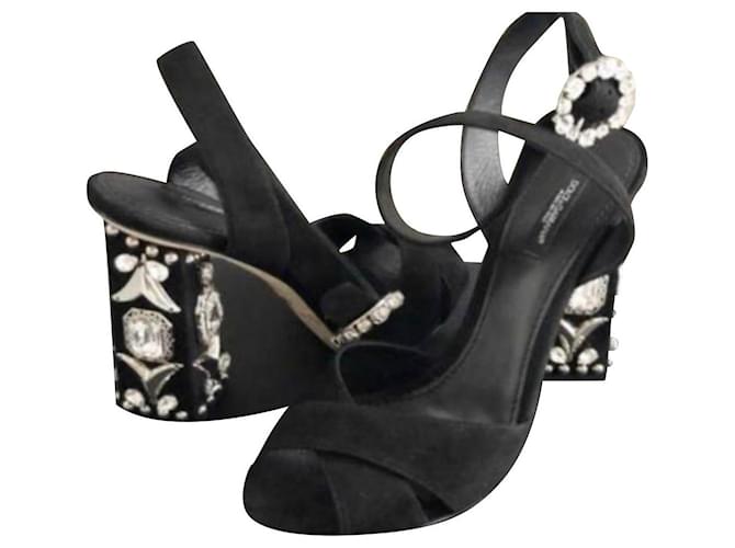 Dolce & Gabbana Heels Black Suede  ref.166032