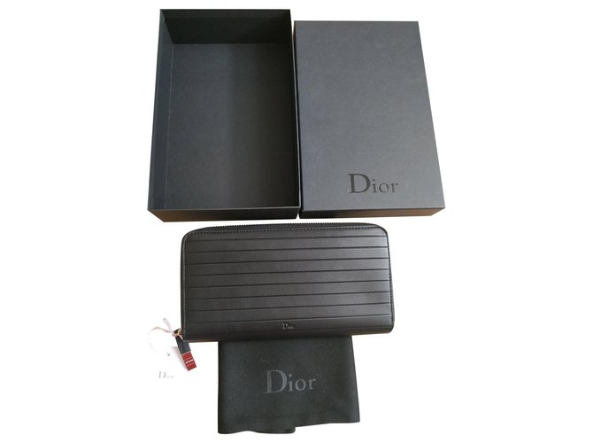 Dior Wallets Small accessories Black Leather  ref.166108