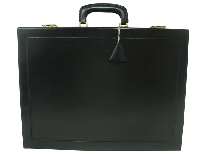 Christian Dior Bags Briefcases Black Leather  ref.166188