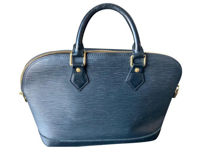 Louis Vuitton Alma handbag Preto Couro  ref.166306