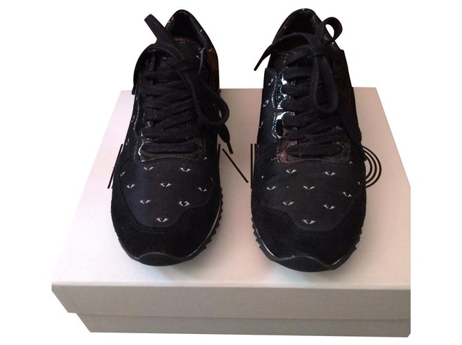 Kenzo Sneakers Black Leather  ref.166337
