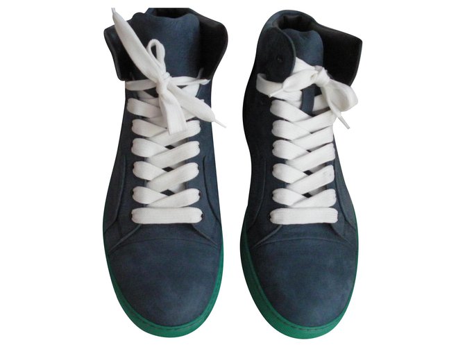 Lanvin Sneakers Blue Deerskin  ref.166348