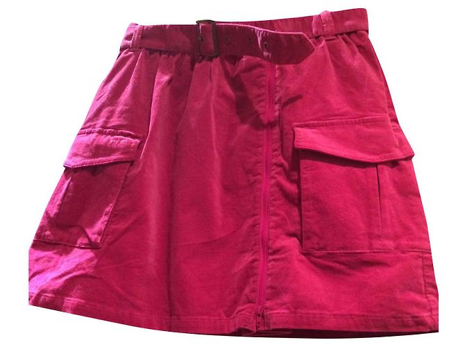 Falda Kenzo Fucsia de Terciopelo